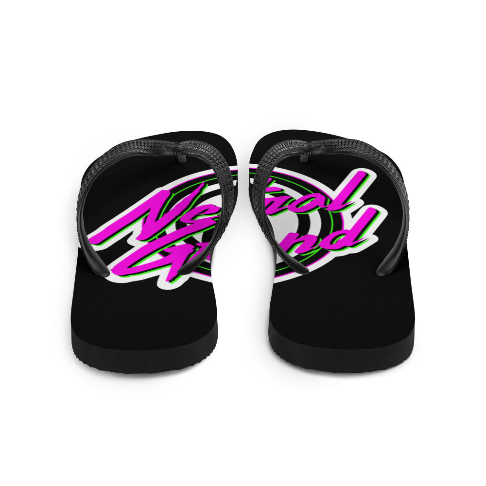 Neon Tiger Flip-Flops