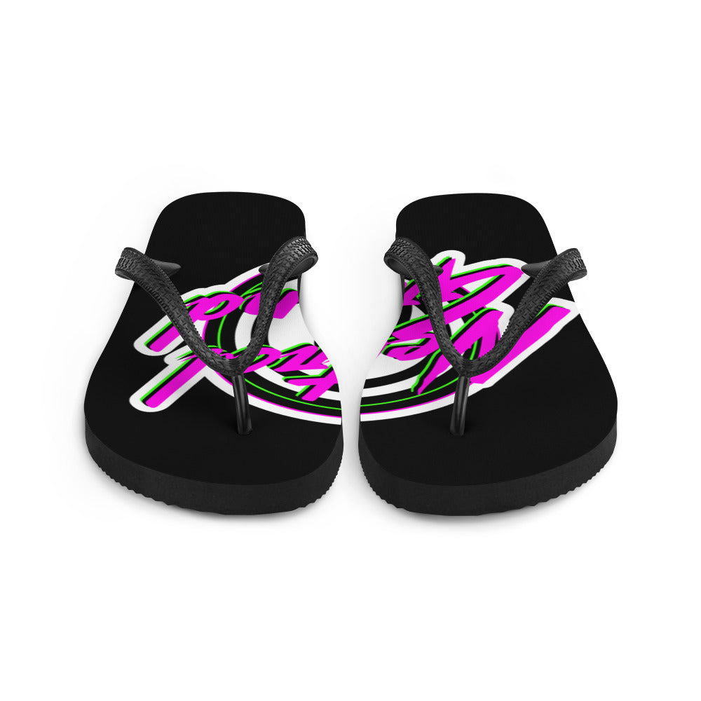 Neon Tiger Flip-Flops