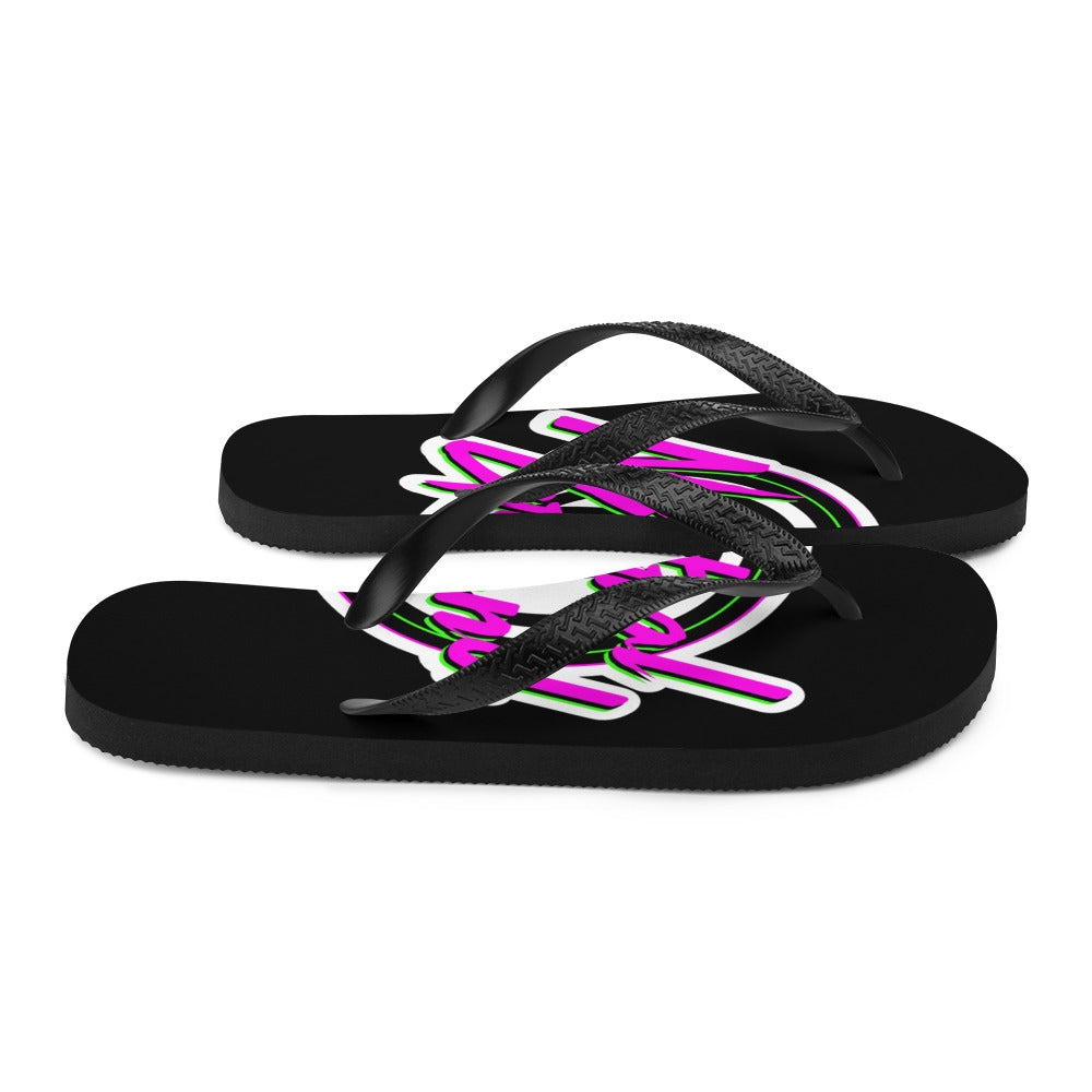 Neon Tiger Flip-Flops