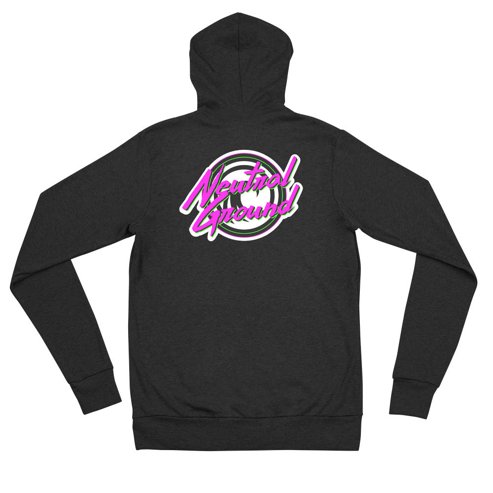 Adult Neon Tiger Zip Hoodie