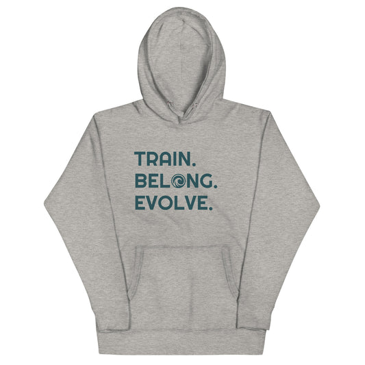 Train. Belong. Evolve. Unisex Adult Hoodie